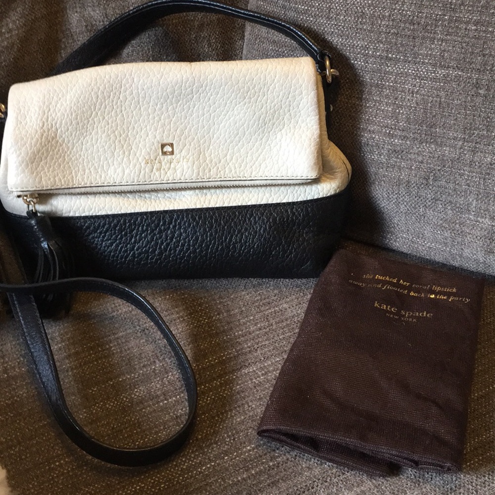 Kate spade crossbody bag. Black and white